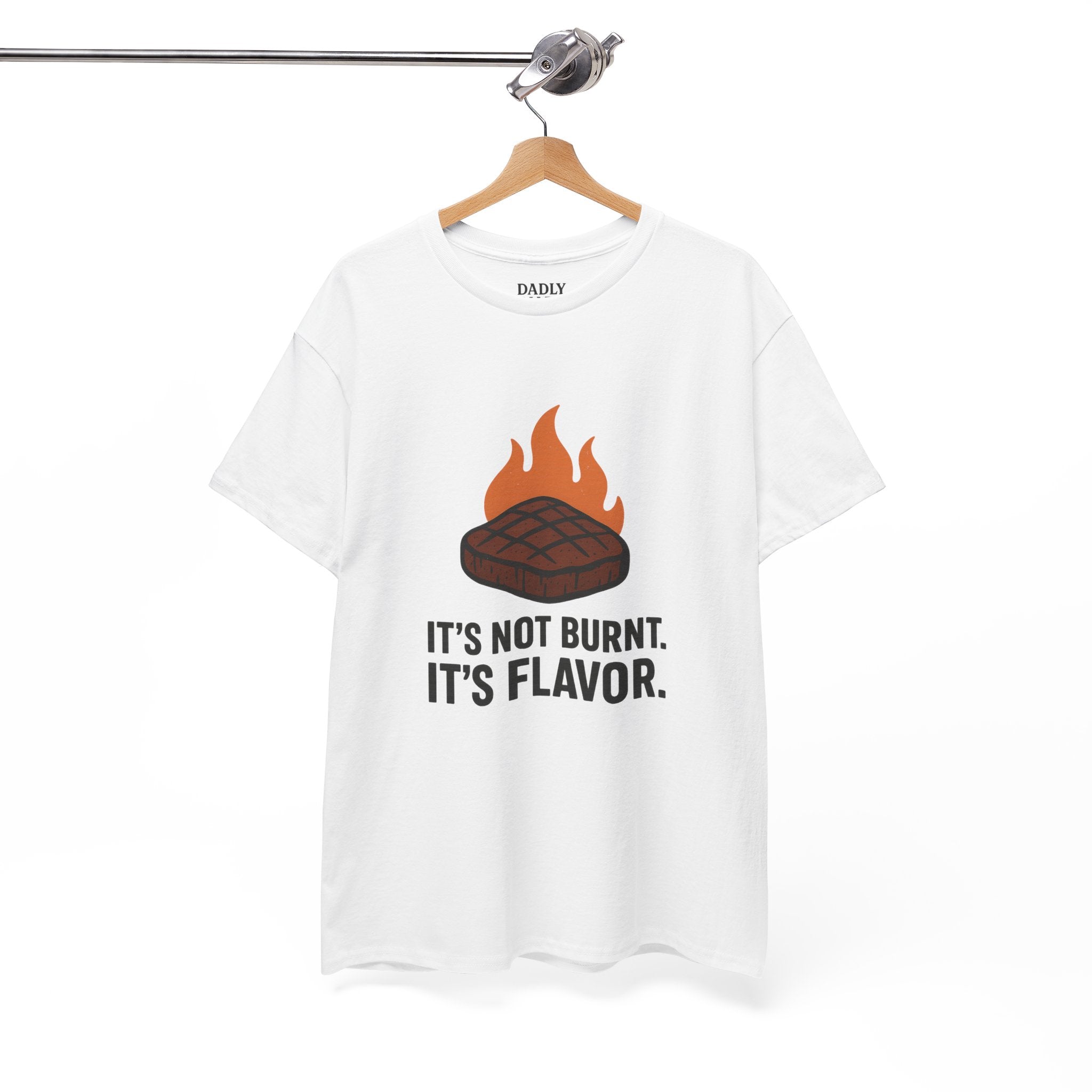 Grill T-Shirt - "It's Not Burnt. It's Flavor." Steak &amp; BBQ Graphic Tee